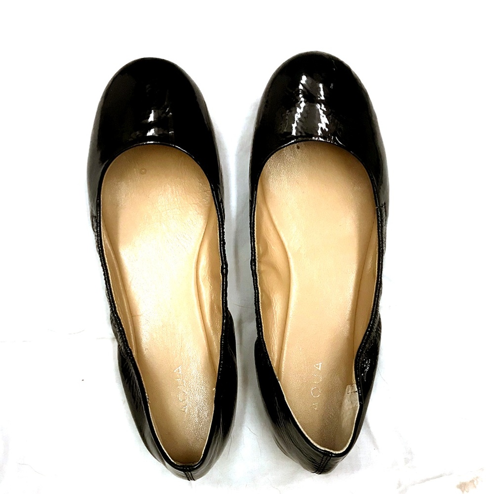 Aqua Patent Ballet Flats